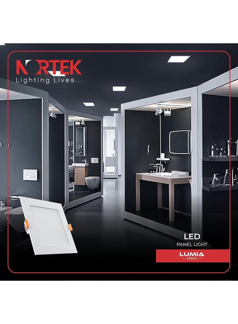 Nortek Lumia 18+ Watt Square 3 In 1 Led Panel Light Color Changing Led Light (cool White/warm White/natural White Ceiling Light For Living Room | Ultra Slim Design Ceiling Led Light Pack Of 1 - Image 2